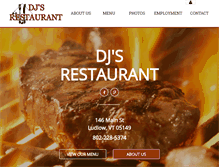 Tablet Screenshot of djsrestaurantvermont.com